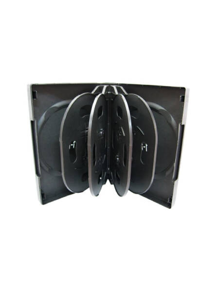 Carcasa 10 dvd negru