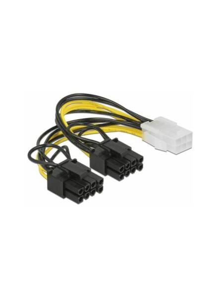 Cablu alimentare Delock PCI Express 6pin - 2x8 pin tata 15cm