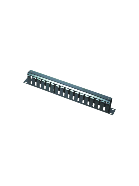 Organizator cabluri Gembird 1U pentru rack 19", negru