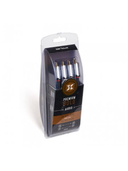 Cablu Audio Serioux 2x RCA (T) la 2x RCA (T) Gold Plated 3m Negru