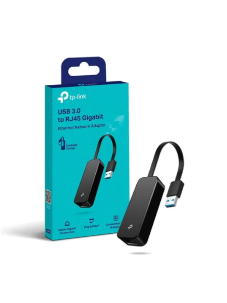 Adaptor Retea TP-Link USB 3.0 (T) la 1x RJ45 (M) Gigabit Negru