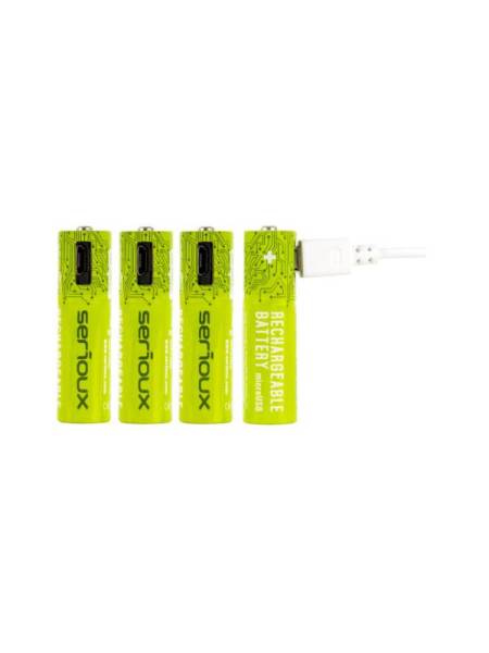 Acumulatori Reincarcabili Serioux microUsb AA