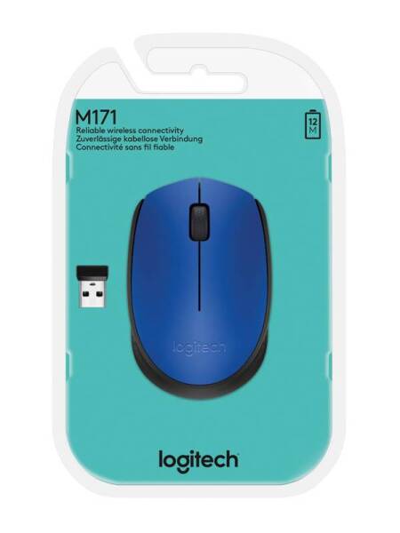 Mouse Wireless Logitech M171 Optic USB 2.0 1000dpi 3x butoane Albastru/Negru